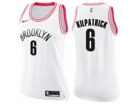 Women Nike Brooklyn Nets #6 Sean Kilpatrick Swingman White/Pink Fashion NBA Jersey