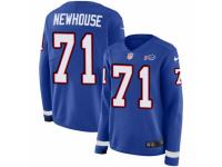 Women Nike Buffalo Bills #71 Marshall Newhouse Limited Royal Blue Therma Long Sleeve NFL Jersey