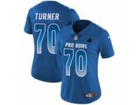 Women Nike Carolina Panthers #70 Trai Turner Limited Royal Blue NFC 2019 Pro Bowl NFL Jersey