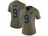 Women Nike Carolina Panthers #9 Graham Gano Limited Olive 2017 Salute to Service NFL Jersey