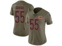 Women Nike Chicago Bears #55 Hroniss Grasu Limited Olive 2017 Salute to Service NFL Jersey