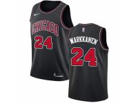 Women Nike Chicago Bulls #24 Lauri Markkanen Black NBA Jersey Statement Edition