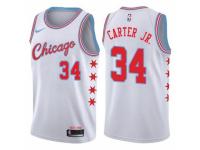 Women Nike Chicago Bulls #34 Wendell Carter Jr.  White NBA Jersey - City Edition