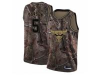 Women Nike Chicago Bulls #5 John Paxson Swingman Camo Realtree Collection NBA Jersey