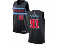 Women Nike Chicago Bulls #91 Dennis Rodman  Black NBA Jersey - City Edition