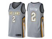Women Nike Cleveland Cavaliers #2 Collin Sexton  Gray NBA Jersey - City Edition