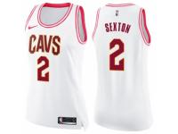 Women Nike Cleveland Cavaliers #2 Collin Sexton Swingman White-Pink Fashion NBA Jersey