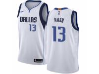 Women Nike Dallas Mavericks #13 Steve Nash White NBA Jersey - Association Edition