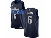Women Nike Dallas Mavericks #6 DeAndre Jordan Navy Blue NBA Jersey Statement Edition