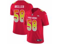 Women Nike Denver Broncos #58 Von Miller Limited Red 2018 Pro Bowl NFL Jersey