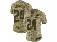 Women Nike Detroit Lions #24 Nevin Lawson Limited Camo 2018 Salute to Service NFL Jersey
