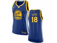 Women Nike Golden State Warriors #18 Omri Casspi Royal Blue Road NBA Jersey - Icon Edition