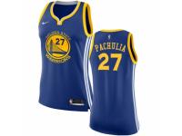 Women Nike Golden State Warriors #27 Zaza Pachulia Royal Blue Road NBA Jersey - Icon Edition