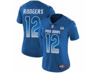 Women Nike Green Bay Packers #12 Aaron Rodgers Limited Royal Blue NFC 2019 Pro Bowl NFL Jersey
