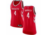 Women Nike Houston Rockets #4 Charles Barkley Red Road NBA Jersey - Icon Edition