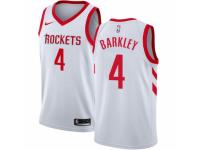 Women Nike Houston Rockets #4 Charles Barkley White Home NBA Jersey - Association Edition