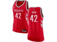 Women Nike Houston Rockets #42 Nene  Red Road NBA Jersey - Icon Edition
