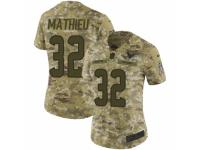 Women Nike Houston Texans #32 Tyrann Mathieu Limited Camo 2018 Salute to Service NFL Jersey