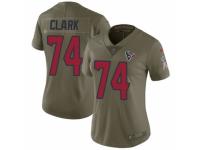 Women Nike Houston Texans #74 Chris Clark Limited Olive 2017 Salute to Service NFL Jersey