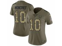 Women Nike Indianapolis Colts #10 Donte Moncrief Limited Olive/Camo 2017 Salute to Service NFL Jersey