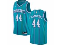 Women Nike Jordan Charlotte Hornets #44 Frank Kaminsky Swingman Aqua Hardwood Classics NBA Jersey
