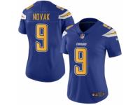 Women Nike Los Angeles Chargers #9 Nick Novak Limited Electric Blue Rush Vapor Untouchable NFL Jersey