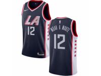 Women Nike Los Angeles Clippers #12 Luc Mbah a Moute  Navy Blue NBA Jersey - City Edition