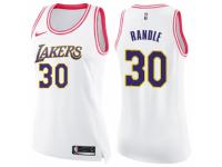 Women Nike Los Angeles Lakers #30 Julius Randle Swingman White/Pink Fashion NBA Jersey