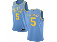 Women Nike Los Angeles Lakers #5 Tyson Chandler Blue Hardwood Classics NBA Jersey