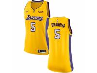 Women Nike Los Angeles Lakers #5 Tyson Chandler Gold NBA Jersey - Icon Edition