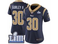 Women Nike Los Angeles Rams #30 Todd Gurley Navy Blue Team Color Vapor Untouchable Limited Player Super Bowl LIII Bound NFL Jersey