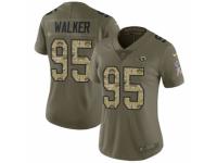 Women Nike Los Angeles Rams #95 Tyrunn Walker Limited Olive/Camo 2017 Salute to Service NFL Jersey