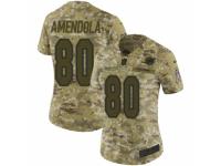 Women Nike Miami Dolphins #80 Danny Amendola Limited Camo 2018 Salute to Service NFL Jersey
