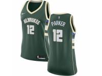 Women Nike Milwaukee Bucks #12 Jabari Parker Green Road NBA Jersey - Icon Edition