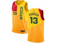 Women Nike Milwaukee Bucks #13 Glenn Robinson  Yellow NBA Jersey - City Edition