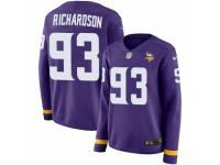 Women Nike Minnesota Vikings #93 Sheldon Richardson Limited Purple Therma Long Sleeve NFL Jersey