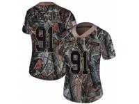 Women Nike New England Patriots #91 Deatrich Wise Jr Camo Rush Realtree Limited NFL Jersey