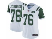 Women Nike New York Jets #76 Wesley Johnson White Vapor Untouchable Limited Player NFL Jersey