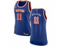 Women Nike New York Knicks #11 Frank Ntilikina Royal Blue NBA Jersey - Icon Edition