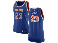 Women Nike New York Knicks #23 Trey Burke Royal Blue NBA Jersey - Icon Edition