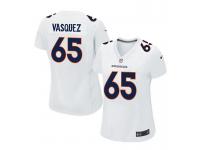 Women Nike NFL Denver Broncos #65 Louis Vasquez Game White Jersey