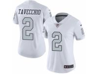 Women Nike Oakland Raiders #2 Giorgio Tavecchio Limited White Rush Vapor Untouchable NFL Jersey