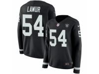 Women Nike Oakland Raiders #54 Emmanuel Lamur Limited Black Therma Long Sleeve NFL Jersey