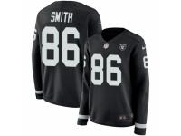 Women Nike Oakland Raiders #86 Lee Smith Limited Black Therma Long Sleeve NFL Jersey