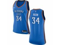 Women Nike Oklahoma City Thunder #34 Ray Allen  Royal Blue Road NBA Jersey - Icon Edition