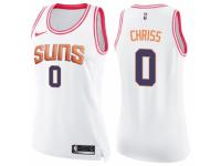 Women Nike Phoenix Suns #0 Marquese Chriss Swingman White/Pink Fashion NBA Jersey