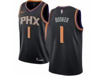 Women Nike Phoenix Suns #1 Devin Booker  Black Alternate NBA Jersey Statement Edition