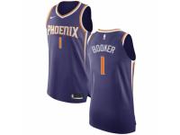 Women Nike Phoenix Suns #1 Devin Booker Purple Road NBA Jersey - Icon Edition