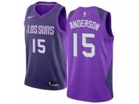 Women Nike Phoenix Suns #15 Ryan Anderson  Purple NBA Jersey - City Edition