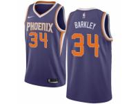 Women Nike Phoenix Suns #34 Charles Barkley  Purple Road NBA Jersey - Icon Edition
